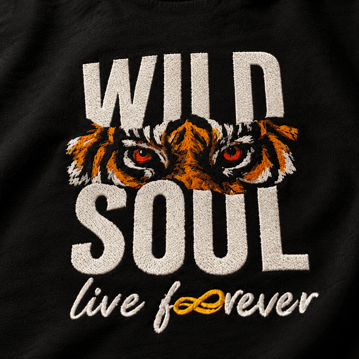 WILD SOUL - Live Forever Oversized Embroidered Tee