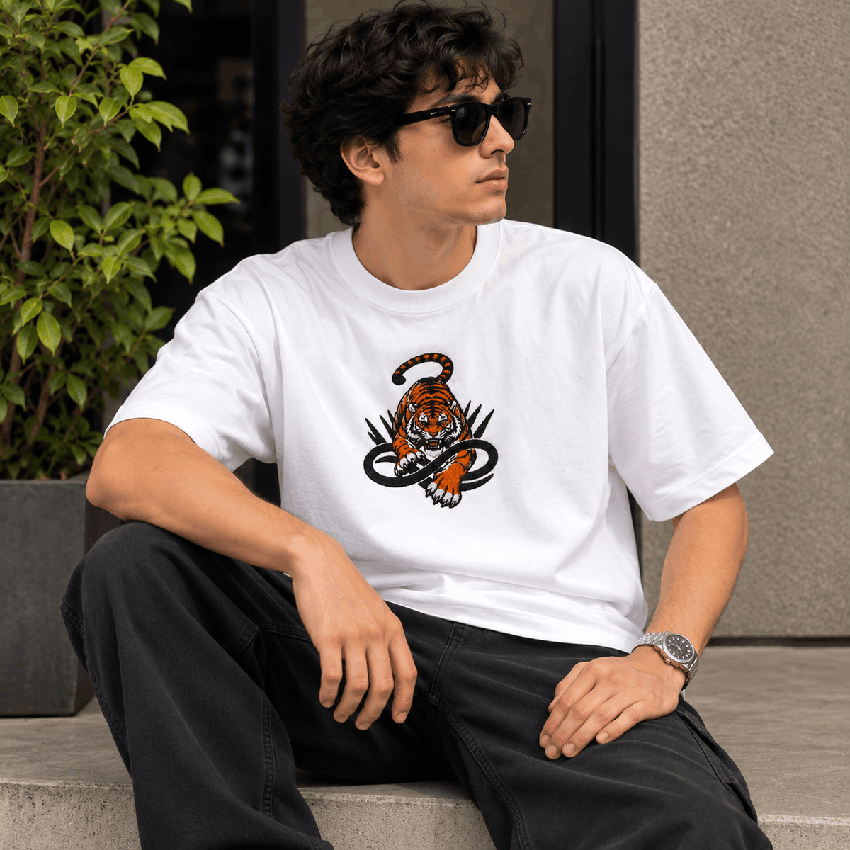 PRIMAL MARK — Oversized Embroidered Tee